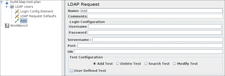 
                  Figure 8a.4.1 Requête LDAP pour le test d'ajout intégré