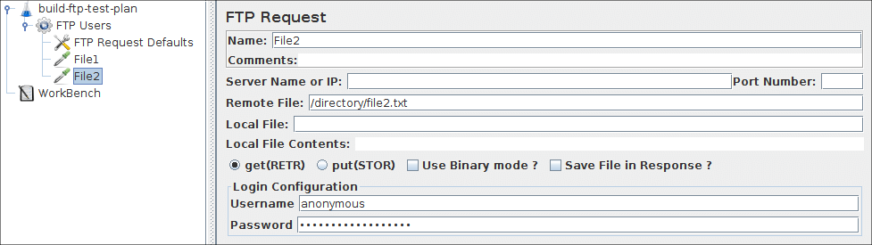 
Illustration 7.6.  Requête FTP pour le fichier2