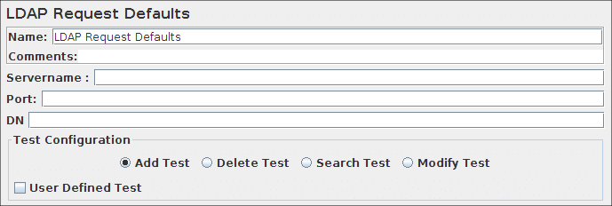 Capture d'écran du panneau de configuration des valeurs par défaut des requêtes LDAP