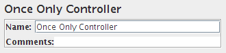Capture d'écran du panneau de configuration du contrôleur Once Only