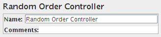 Capture d'écran du panneau de configuration du contrôleur d'ordre aléatoire