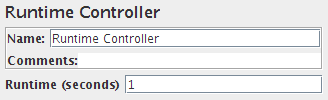 Capture d'écran du panneau de configuration du contrôleur d'exécution