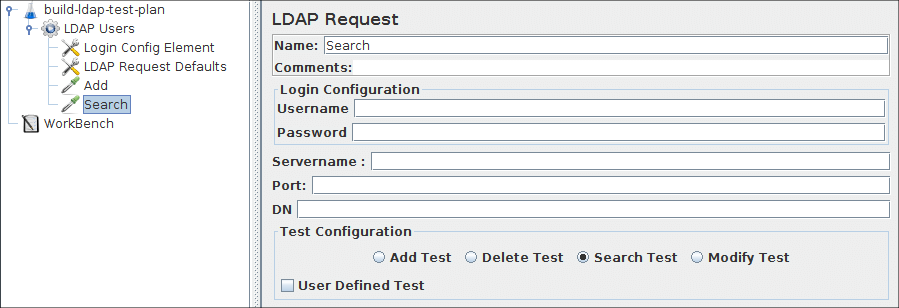 
                  Figure 8a.4.2 Requête LDAP pour le test de recherche intégrée