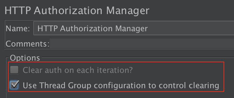 
Figure 4.12.  Utiliser le groupe de threads pour contrôler le gestionnaire d'autorisations